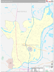 Colonial Heights County Wall Map Premium Style